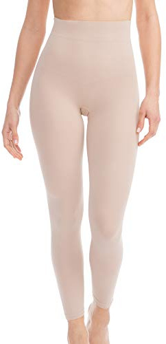 FarmaCell Bodyshaper 609B (Cipria, L/XL) Leggings Modellante con pancera Pantacollant Contenitivo in Fibra NILIT Breeze Leggera e rinfrescante