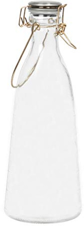 trendfinding 2 x Glasflasche 1 Liter mit Bügelverschluss Gold