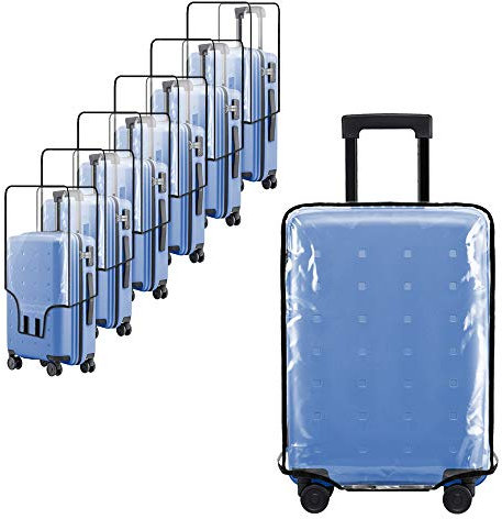 Uktunu Koffer-Abdeckungen 28 Zoll Reisekoffer-Schutzhülle Gepäck Cover Transparent Kofferschutzhülle Schutzhülle Wasserdicht Waschbar Kratzschutz Schwarze Grenze