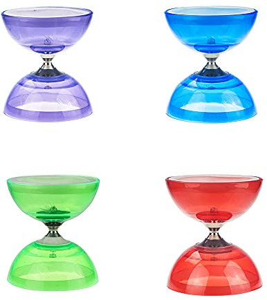 SEIWEI Diabolo Freiläufer mit kugellager Dreifache Lagerung Set, 4 Farben Dreifach Gelagertes Diabolo mit Ersatzseil 10m, Profi-Stange, Netzbeutel