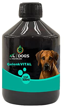 Kräuterland Gelenk Vital Liquid aus Teufelskrallenextrakt für Hunde 500ml | hoch Bioverfügbar Pflanzliche Wirkstoff für Beweglichkeit, Gelenkkomfort bei älteren, vorbelasteten oder aktiven Hunden