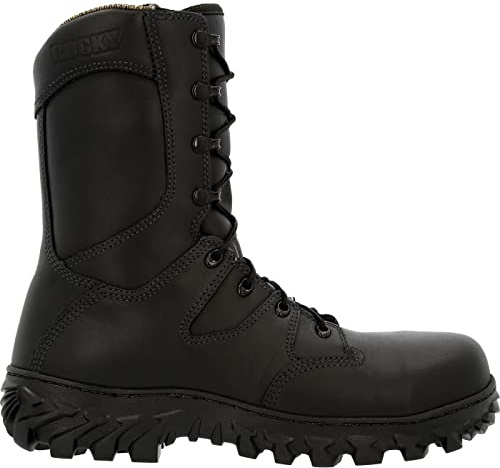 ROCKY Code Red Rescue NFPA Rated Composite Toe Fire Boot, Black, Size 7(W)