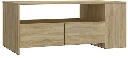 vidaXL Soffbord sonoma-ek 102x55x42 cm konstruerat trä, sidobord, soffa bord, sido bord, litet bord, vardagsrum bord, soffmöbler, vardagsrum möbler