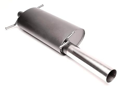 Sportendschalldämpfer Sportauspuff Endschalldämpfer Stahl 1x70mm rund scharf mit ABE für Typ 155 - Eintragungsfrei - 1034191
