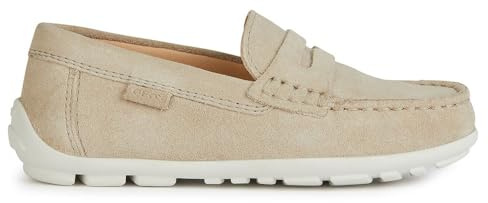 Geox J New Fast Boy A, Mocassini, Beige Chiaro, 26 EU