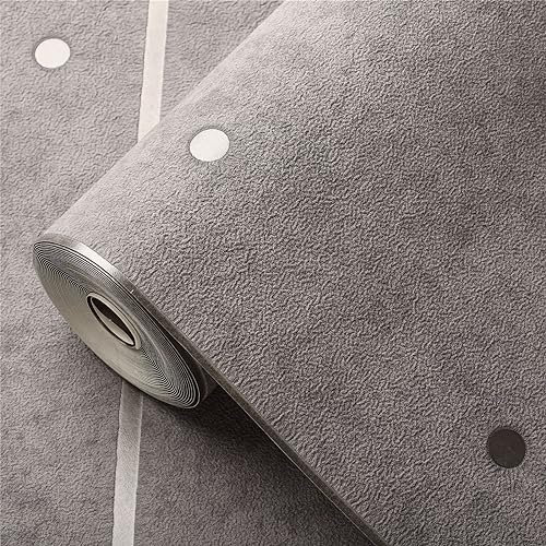 Tapete im Retro-Industriestil, grau, 10 m x 0,53 m, nicht selbstklebend, Nieten, kariert, Samt, TV-Hintergrund, Wand, Vliestapete (hellblaugrau)