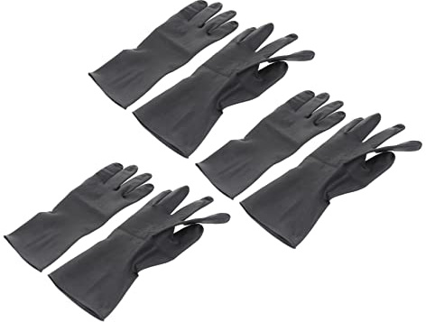 Färbehandschuhe 3 Paar aus Gummi und Kunststoff Schwarz | Rutschfester Griff, Waschbar und Schützend, für Salon oder Heimgebrauch Beim Haarefärben