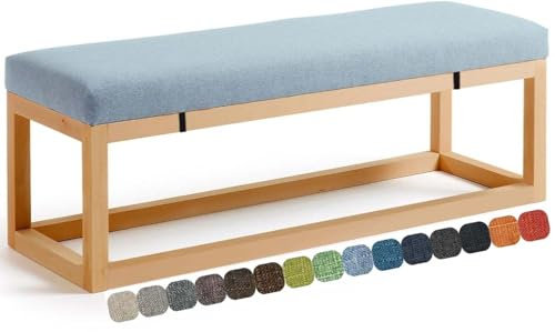 UWOBTN Bankauflage Outdoor, 100x50/120x40/150x50/120x50 Sitzkissen Bank Mit Abnehmbarem Bezug, Sitzpolster Waschbare, rutschfest Gartenbank Auflage, Sitzauflage Bank Esszimmer(L,160x35x3cm)
