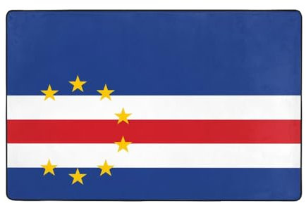 WZYWHJ Area Rugs,Living Room Floor Mats Runner Rug Non-Skip Nursery Mat Playing Carpet 60 x 39 inch Flag of Cape Verde Printing