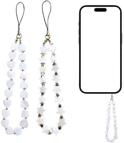 2 Stück universelle Handyketten, Handyanhänger, Bohemian-Handyketten, Armbänder, Handybänder, kompatibel mit jedem Handy, Handyhülle