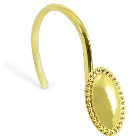 Goldene dekorative Duschvorhanghaken: Messing Gold ovales Design rostfreie, robuste Metall-Duschvorhangringe für Badezimmer – Klassische, Elegante Duschvorhang-Aufhänger für Duschstange – Set mit 12