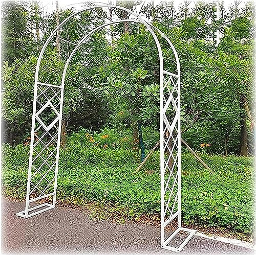 Arche de jardin extra large en métal blanc pour plantes grimpantes de mariage treillis galvanisé aide arche arche décoration pour jardin cérémonie de mariage 2,6 x 2,3 m