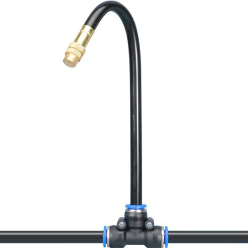 Oniissy Nebelsprinkler-System: Reguliert die Bewässerung und Kühlung Ihres Gartens, verstellbarer Messing-Sprühnebel, für den Außenbereich, Garten, Terrasse, Gewächshaus (20 m)