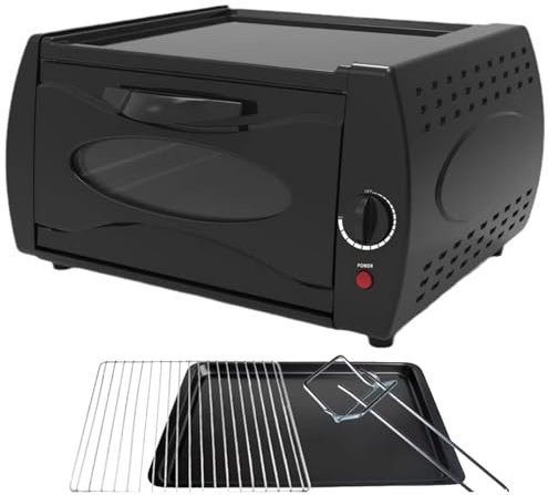 Horno Tandoor Eléctrico – Horno De Pizza De Sobremesa De 15L con Control De Temperatura Ajustable, Mini Horno De 1500W para Chapati, Roti, Naan, Lahmacun y Manakish Round-Door