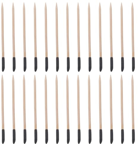 IWOWHERO 100 pezzi Bastoncini Arancio Unghie Doppia Punta Levigatura Fine Manicure Cuticole Nail Art Portatili per Cura Precisa e Decorazione Dettagliata