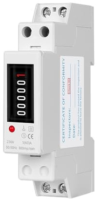 1 pièce 1P wattmètre numérique monophasé consommation d'énergie compteur d'énergie analogique kWh AC 230V 50Hz 60Hz 60A compteur d'énergie sur rail DIN LCD(Analog)