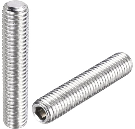 QUARKZMAN 2 tornillos prisioneros M12-1, 75 x 60 mm de acero inoxidable 304 | con punta de copa y cabeza Allen, con hexágono interior, para reparación de accesorios de baño muebles