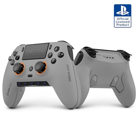 SCUF OMEGA PS5 Manette Performance Sans Fil – TMR Anti-Drift – Gris Clair