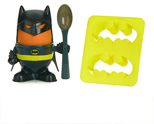 Batman Frühstücksset - Offiziell lizenziert, Eierbecher, Löffel, Toastschneider, DC Comics Geschenk für Fans