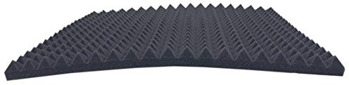 • Dibapur ® • B-Ware in geprüfter Qualität nochmals bis zu 50% reduziert!! • Pyramidenschaumstoff Anthrazit Schwarz • Akustikschaumstoff • 1 Stk. ca. 50x50x3 cm • Schaumstoff Noppenschaum •