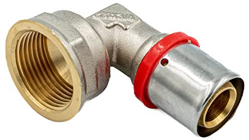 Raccordo A Pressare Per Tubi Multistrato PEX-AL-PEX Profilo U – Curva Con Filettatura Interna (16 x 1/2)