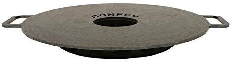BonFeu Piastra per grigliare Plancha Ø55cm - Piastra per grigliare a gas e grigliare a legna - Piastra per grigliare Plancha - Piastra per cuocere - Piastra per caminetto da giardino