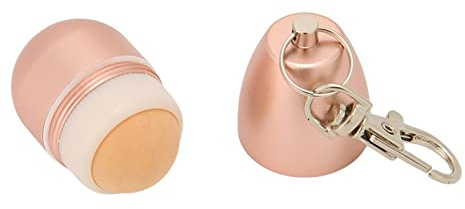 Rullo per il Viso Vulcanico Che Assorbe L'olio, Mini Rullo per il Viso con Strumento in Pietra Riutilizzabile per il Massaggio della Pelle con Controllo Dell'olio, Palla Rotonda con Portachiavi