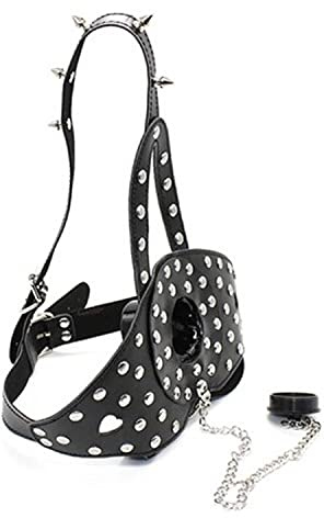 Bondage MastersHarnais de tête bâillon avec prise de bave