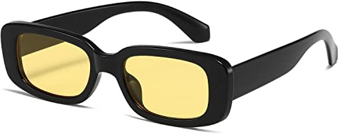 kimorn Rectangle Sunglasses for Women Men Trendy Retro Fashion Glasses 90’s Vintage UV 400 Protection Square Frame K1200
