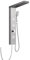 ROVOGO Stainless Steel 304 LED Shower Panel Tower System without Tap, 4 in 1 Shower Panel Tower with Rainfall Head, Body Jets, Tub Spout and 3-Function Hand Shower, Wall Mounted Shower Column, Brushed