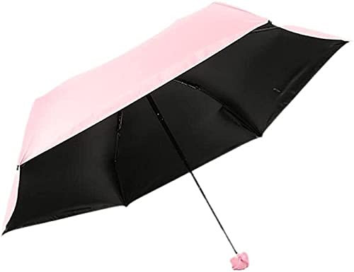 DUXEDO Ombrello da Viaggio, ombrellone da Spiaggia, Capsule Creative Mini Sole Ombrello Parasole Tascabile Ombrello Pieghevole (Color : Pink)