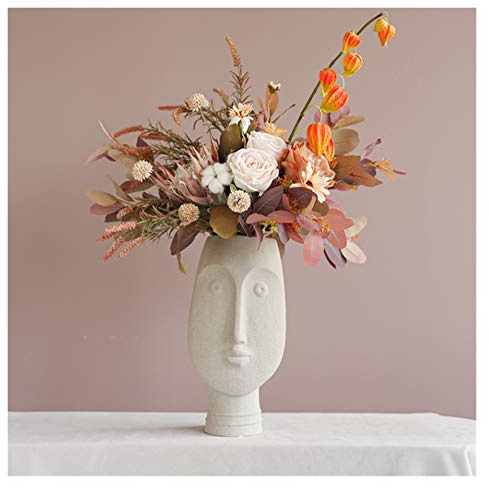Künstliche Blume im Topf, Rosen-Simulationsblumenstrauß, mit Hortensie, künstliche Blumendekoration, Tisch (Farbe: G) (D t)