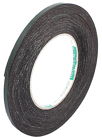 QUARKZMAN 5x1mm Intempéries Décapage Porte Joint Bande 1 Pcs Noir 10M L | Mousse Isolation Ruban adhésif Auto Adhésif, pour Porte Cadre et Fenêtre,