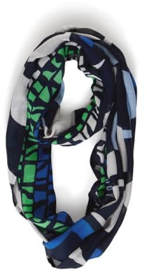 STREET ONE Damen Schlauchschal mit Muster, deep blue, A