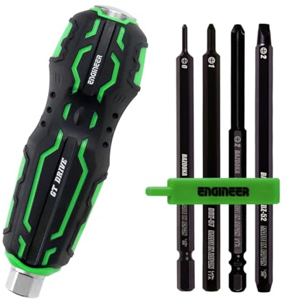 ENGINEER Kit d'extracteur de vis cruciforme 4 en 1, fonctionne avec les vis à tête fraisée et les fixations DZ-76