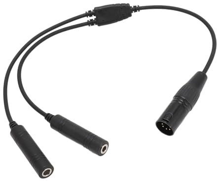 Adattatore per cuffie aeronautiche, adattatore per cuffie XLR a doppio connettore GA a a 5 pin, Plug and Play, per i kit aeronautici più grandi marche