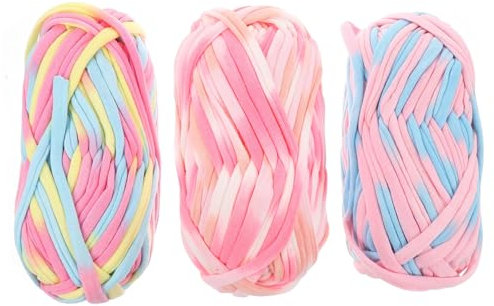 ULDIGI 3stücke Teiliges Buntes Handgefärbtes Polyester-garn Grob Farbverlaufend Zum Häkeln Von Schals Mützen Und Dekorationen Waschbar Langlebig Für DIY-kinderdecken Und Accessoires Geeig