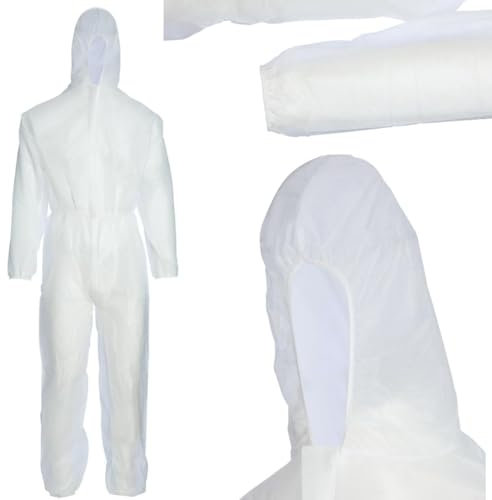 citystores® Disposable Boiler Suit Medium | Coveralls for Men & Women | Protective Workwear for Painting, Cleaning, DIY, PPE, Science Lab