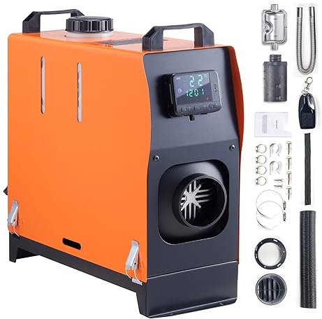 QWBDNMQP Tragbarer Diesel-Luftheizer, 12 V, 5 kW, mit Fernbedienung und LCD, 5-l-Kraftstofftank – schnelles Aufheizen für Wohnmobil, Anhänger, Camper, Boot und Innenräume