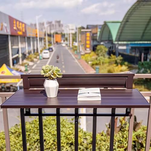 PQXQZ Wasserdichter Balkon Hängetisch für den AußEnbereich Balkonhängetisch Balkonhängetisch Klappbar für Terrasse Veranda Hinterhof(120cm/47in)