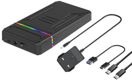 ezekers 1TB External Hard Drive HDD USB C & USB 3.0 for PC, Mac, PS4, PS5 (Storage only), Samsung and iPhone 15/16 series, TV, Xbox, and Wii U - Dual Connector - Ultra Fast (1, TB)