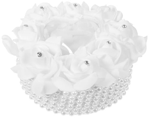MAGICLULU Kissenhalter Zur Hochzeit – Rosenkissen Weiches Kissen Für Die Zeremonie Herzform-halterkissen