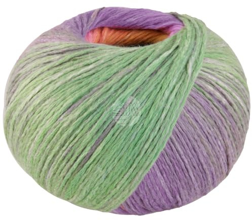 LANA GROSSA Cotonella | Weiches, bedrucktes Kettengarn aus unmercerisierter Pima Baumwolle | Handstrickgarn aus 100% Baumwolle (Pima) | 100g Wolle zum Stricken & Häkeln | 280m Garn FB 12