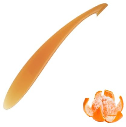 Orange Peeler, Orange Peeler Tool, Simple Long Handled Plastic Orange Peeler Tool, Easy to Open Orange and Citrus Kitchen Accessory Tool, Peeler Tool for Lemon, Orange, Mango (Yellow,1)