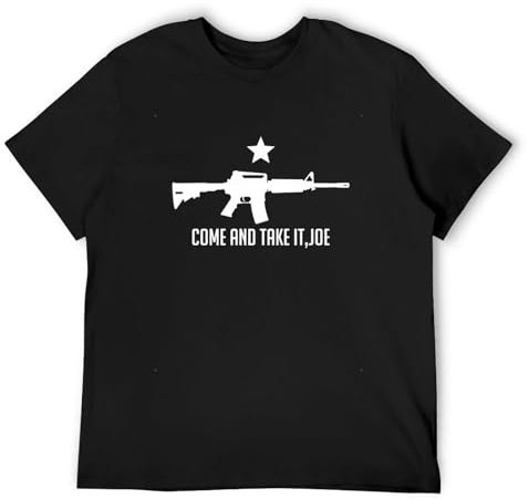 Micerice Come and Take It Joe Men's Black T-Shirt Unisex Cotton Tee S