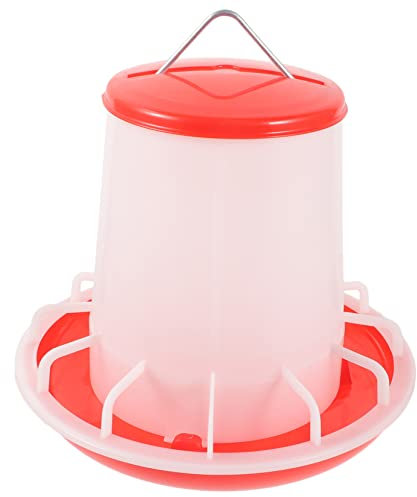 Gatuida Kunststoff Geflügelfutterautomat Mit Abdeckung 3 Kg Stabiler Kükenfutterspender Für Trocken Und Nassfutter Platzsparend Für Hühner Und Geflügel