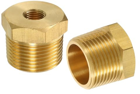 QUARKZMAN 3/4 BSPT Maschio x 1/8 NPT Femmina Rame Riduttore Esagono | 1Pcs, Raccordo Tubo Filettato Rame Adattatore, per Acqua Gas Olio Sistemi di Tubazioni, Bussola Filettatura Raccordo Tubo