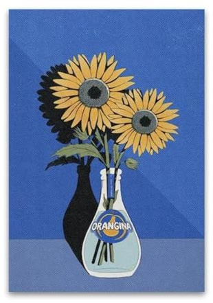 Yocheng Affiche murale représentant un citronnier et de la bière, fleurs insérées dans des bouteilles de vin, peintures décoratives amusantes, décoration d'intérieur 30x40cm sans cadre