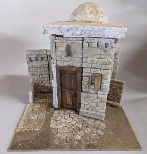 Orientalisches Krippenhaus Bausatz – Haus mit Kuppeldach – Krippenbau 9–12 cm Figuren BAUSATZ Krippenstall