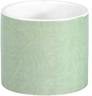 Darthome Indoor White Ceramic Leaf Houseplant Cover Flower Plant Pot Holder Home Decor (Design #2)